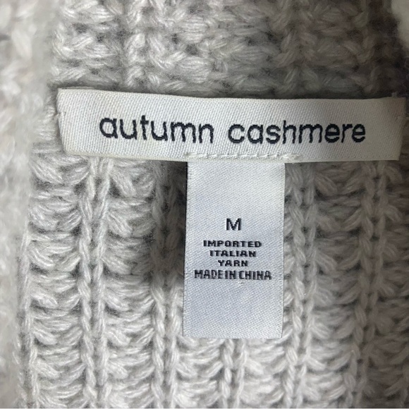 Autumn cardigan blanket sweater soft cozy Cashmere blend light grey size medium - Picture 7 of 10
